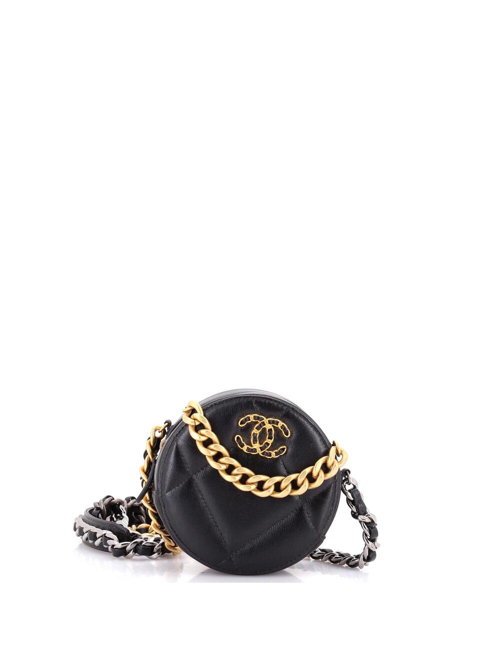 Chanel 19 Round Clutch With Chain #293282C28B